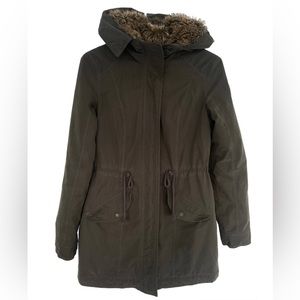 HOLLISTER | HERITAGE FAUX FUR PARKA MILITARY